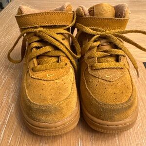Nike Air Force 1 Mid “Wheat / Flax” Toddler Shoes – Size 9C – Suede Gum Sole